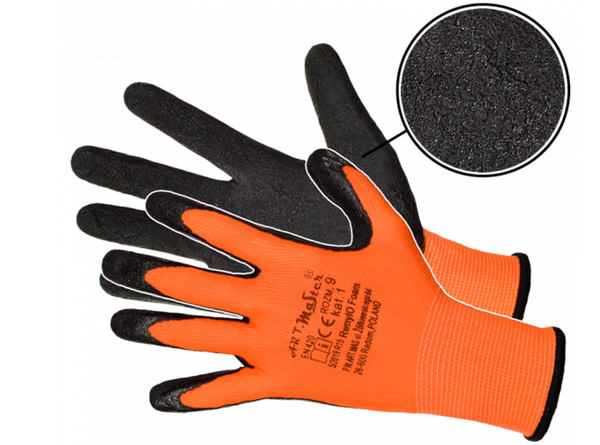 Gloves RWnyl O Foam cat.1 / 8 / Orange