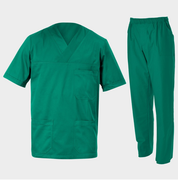 Tunică medicală cu pantaloni M3 ALBASTRU MARIN 1 Tunică medicală cu pantaloni