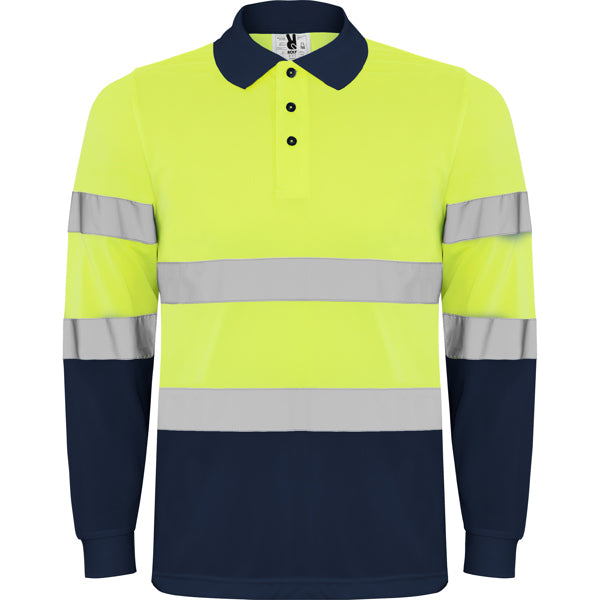 POLARIS L/S BLEUMARIN/GALBEN FLUOR 4XL