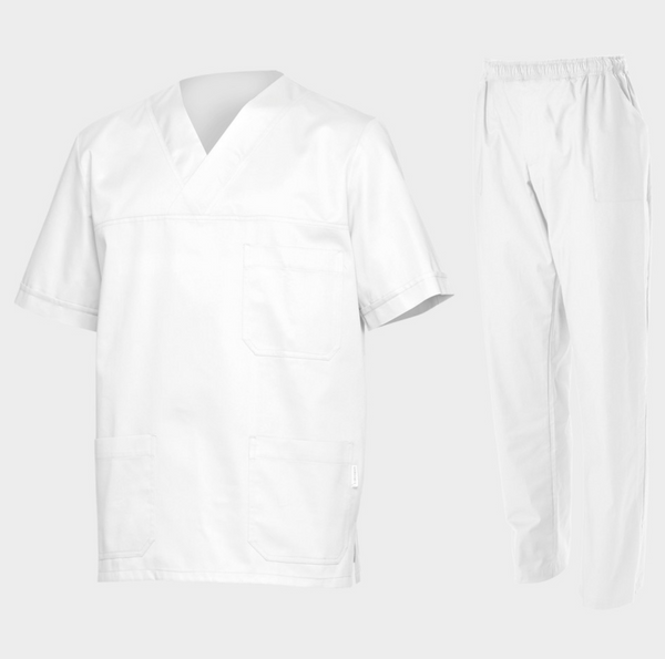 Tunică medicală cu pantaloni M3 ALBASTRU MARIN 1 Tunică medicală cu pantaloni